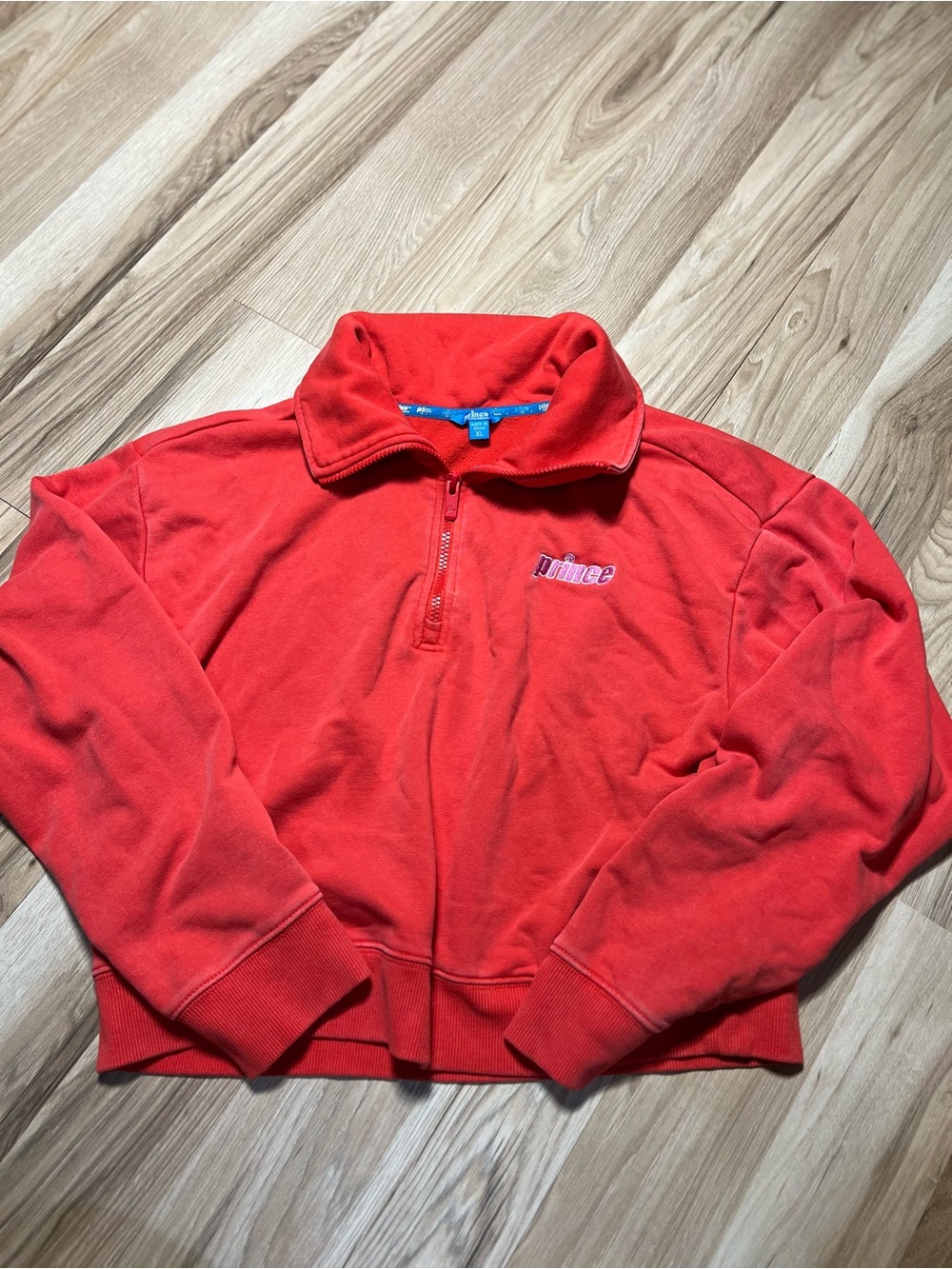 Prince Red Zip-Up Pullover